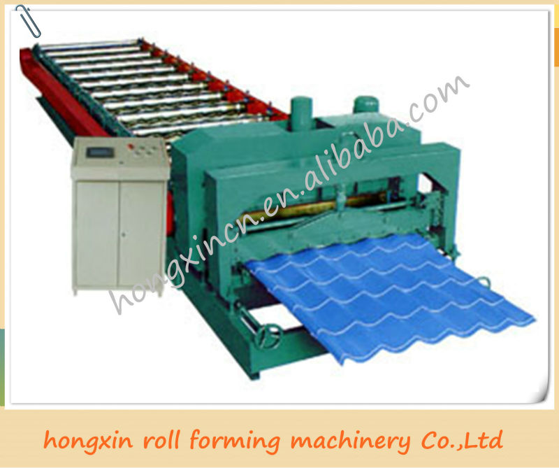 HX 1100 Automatic glazed tiles colored steel roof sheet cold rolling machine in China