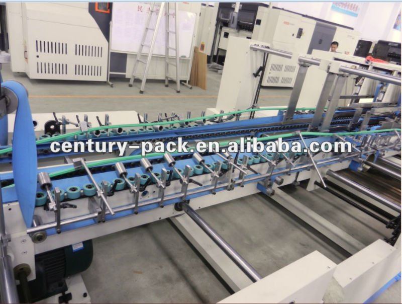 HXZ 1450 high speed Automatic crash bottom corner folding and gluing machine