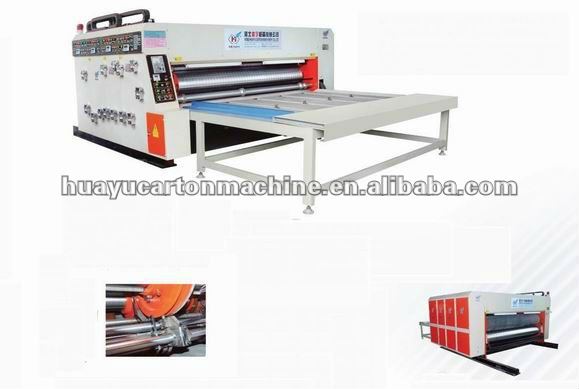 HY-B series semi-auto 2 color printer slotter&die cutter(carton machine)