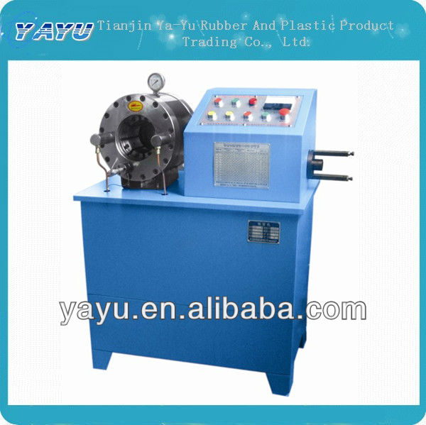 hydraulic hose fitting locking machine