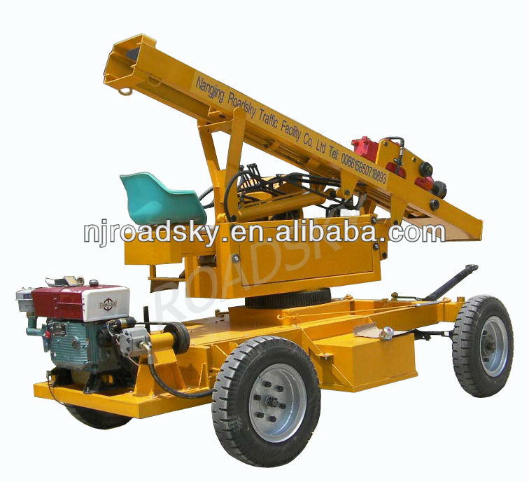 Hydraulic Metal Highway Guardrail Installation Machine