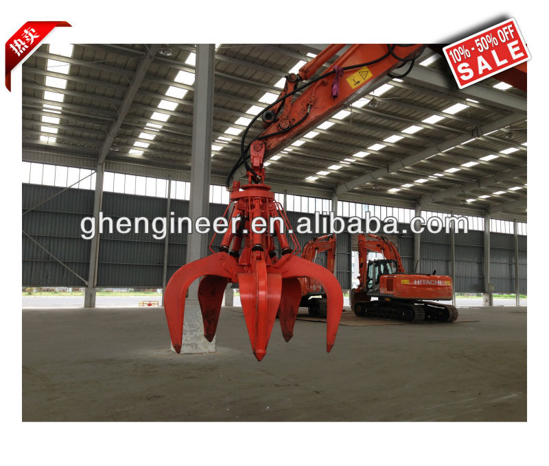 hydraulic orange peel grab for excavator