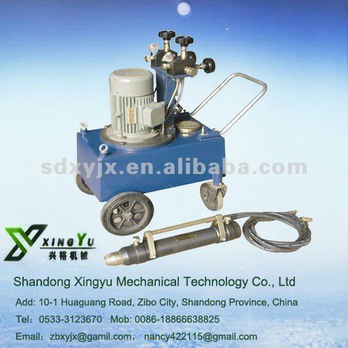 Hydraulic tensioning machine