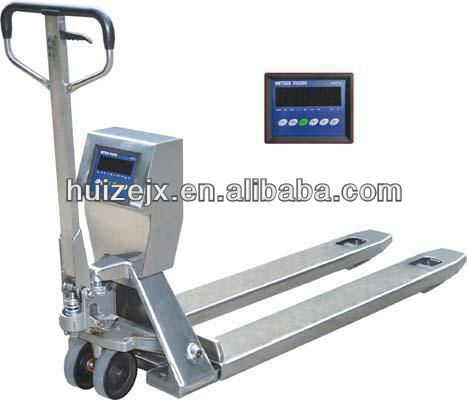 Hydraulic weighing pallet truck