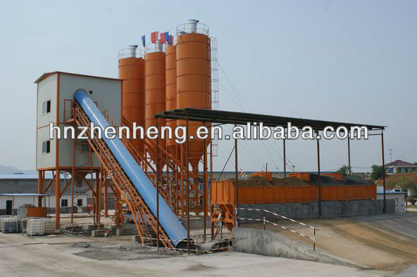 HZS Series Belt Conveyor Concrete Mixing Plant