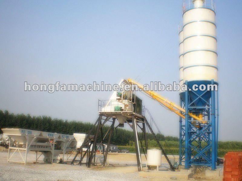 HZS25 concrete mixing plant in China,25 cbm/h