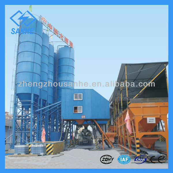 HZS50 high efficency wet mix concrete batching plant