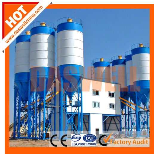 HZS90 automatic 90m3/hr ready mixed concrete mixing plant