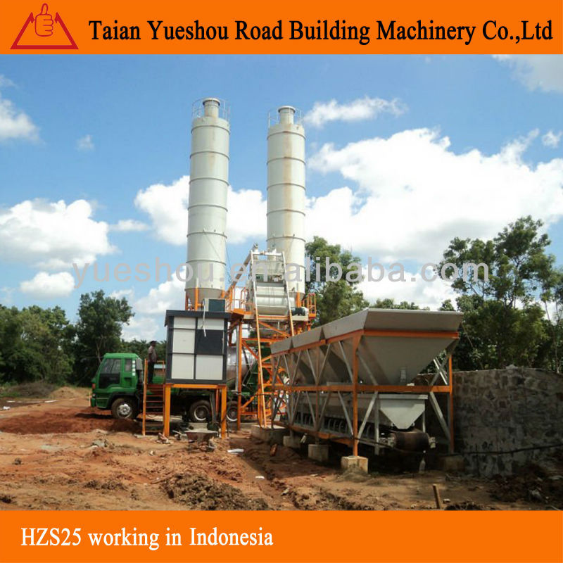 Indonesia worksite of Concrete Plant HZS25