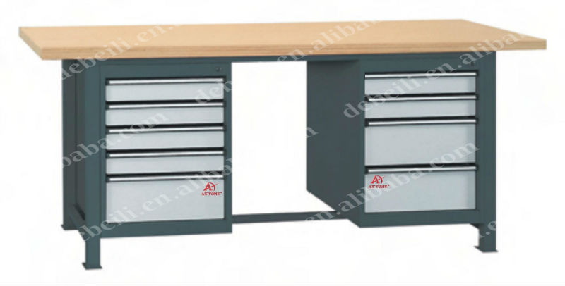 Industrial and workshop worktable with drawer AX-3325