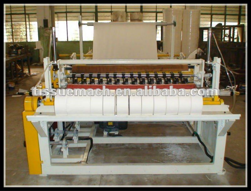 Industrial roll slitting rewinder machine