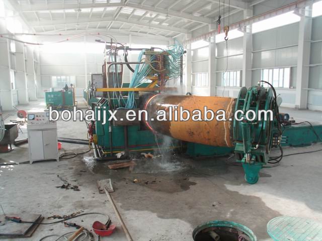 Intermediate frequency heating hydraulic steel pipe bending machine