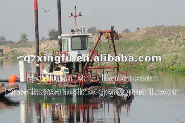 Iron sand dredger with sand pump