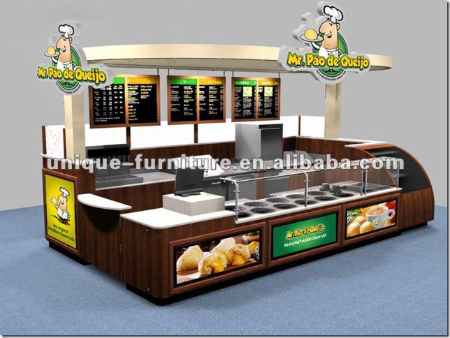 ISO approved fast food kiosk carts design and manufacturer