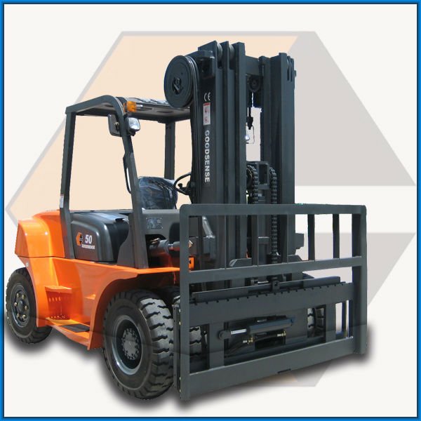 Japanese ISUZU Diesel Engine Forklift with Container Triplex Full free Mast