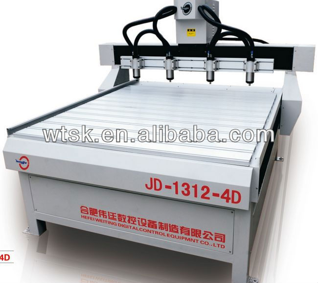 JD-1312-4D Hot Sell CNC Wood Engraving Machine with 4 heads