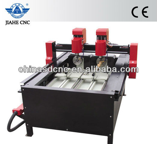 JK-4025S 2-heads Cylinder Stone Engraving CNC Router