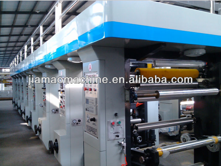 JM600-1200A model plastic film rotogravure press