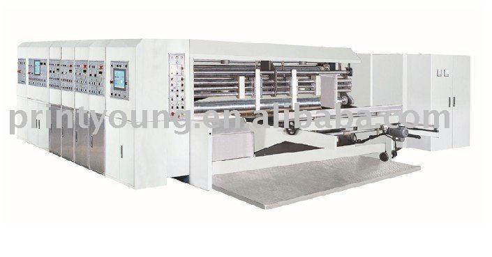 K7-SERVO Control Computerized Printing Slotting Die Cutting And In-Line Folding Gluing Countering Ejecting Machine