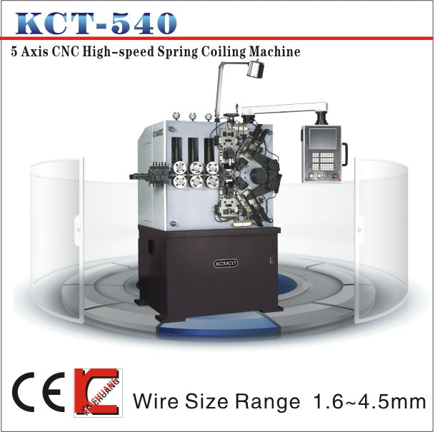 KCT-540 China High-speed CNC Compression Spring Making Machine & spring coiler & steel wire coiler