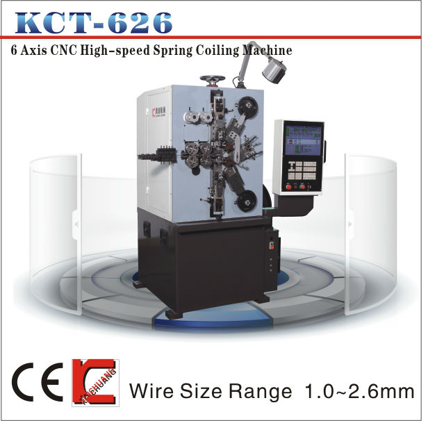 KCT-626 6 axes Compression spring coiling machine & spring coiler