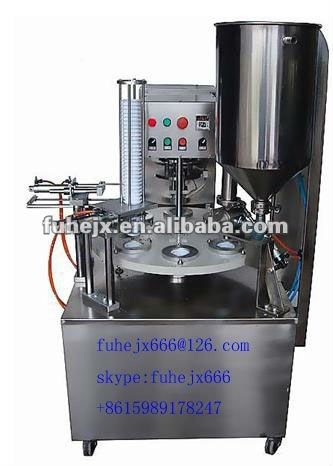 KIS-900 automatic rotary yogurt filler and sealing machine