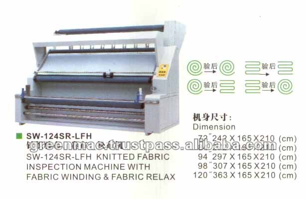 Knitted Fabric Inspection Machine With Fabric Winding & Fabric Relax