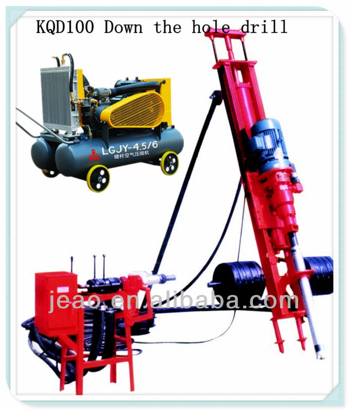 KQD100 Portable 30-60m Blasting Mining Rock Drilling Rigs For Sale