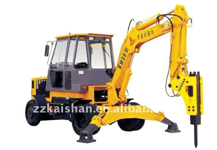 KW58 Mini Wheeled Excavator for Sale