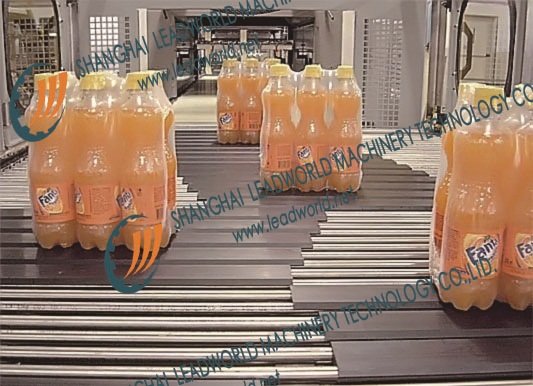 lane-dividing line for beverage conveyor system