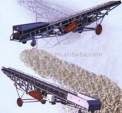 Large capacity length 20m movable gravel belt conveyor system