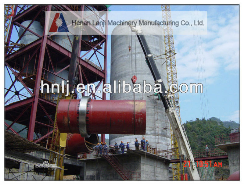 Large capacity rotary ciln for cement making machine from Henan plant