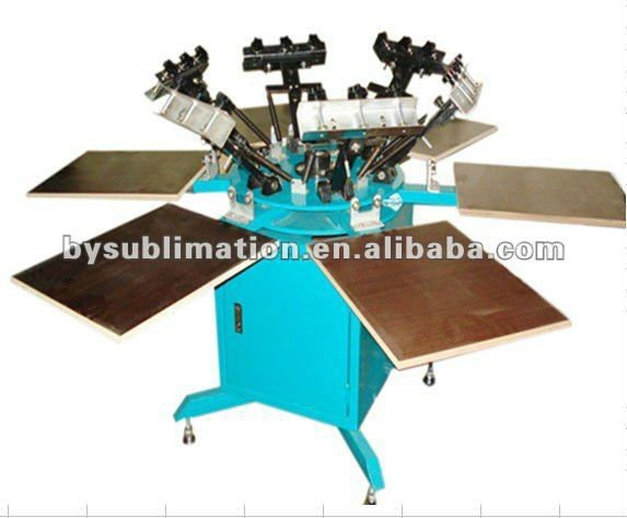 Large Format Six Stations Manual Screen Printing Machine----Green color