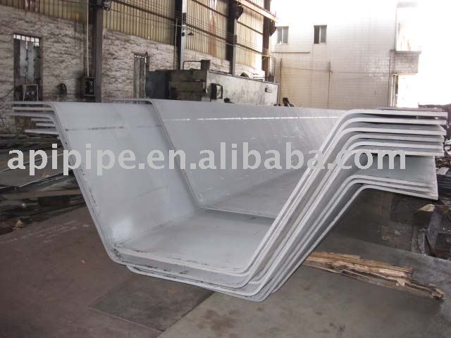 large-scale bending, 3000 ton bending processing, gooseneck steel structure processing