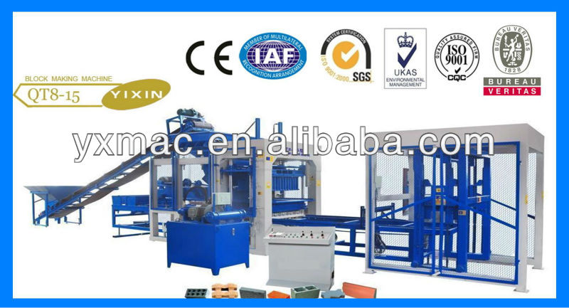 latest chinese full automatic brick making machine QT 8-15