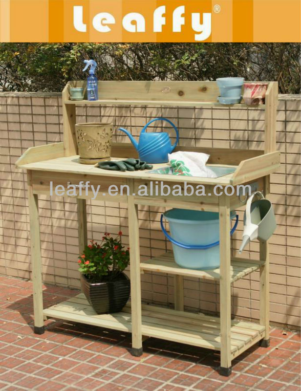 LEAFFY-Fir wood Potting Bench