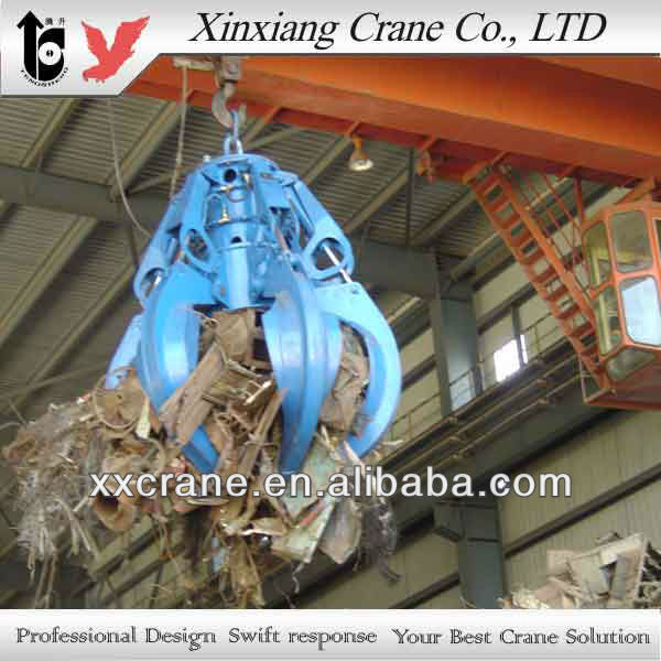 LH type double girder grab bridge crane