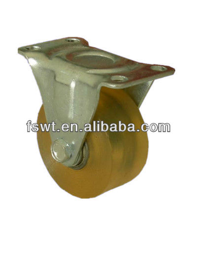 Light Duty Biaxial Polyurethane Screw Rigid Caster Wheel