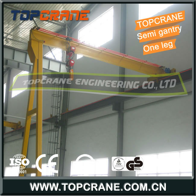 Light Duty Electric Semi Gantry Crane With Wire Rope Hoist For Light Assembly Operations