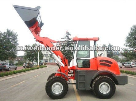 Loading machine 4WD hydraulic ZL12F mini wheel loader with joystick/pallet fork / snow pin