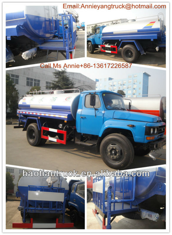 Long head 4*2 Dongfeng 8 cbm water bowser truck