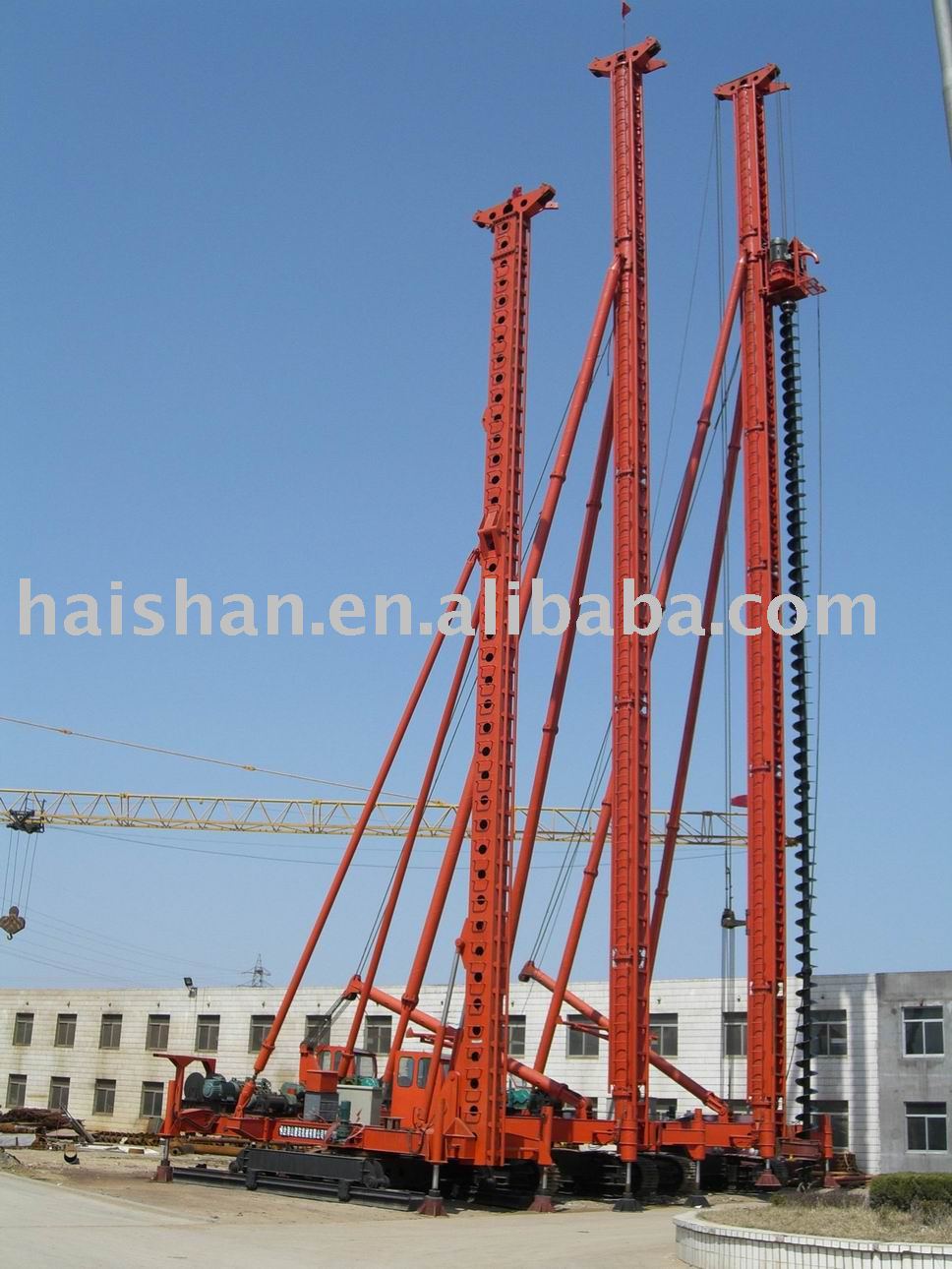 long screw pile machine