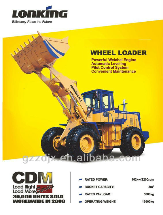 Lonking 5t wheel loader CDM855EK