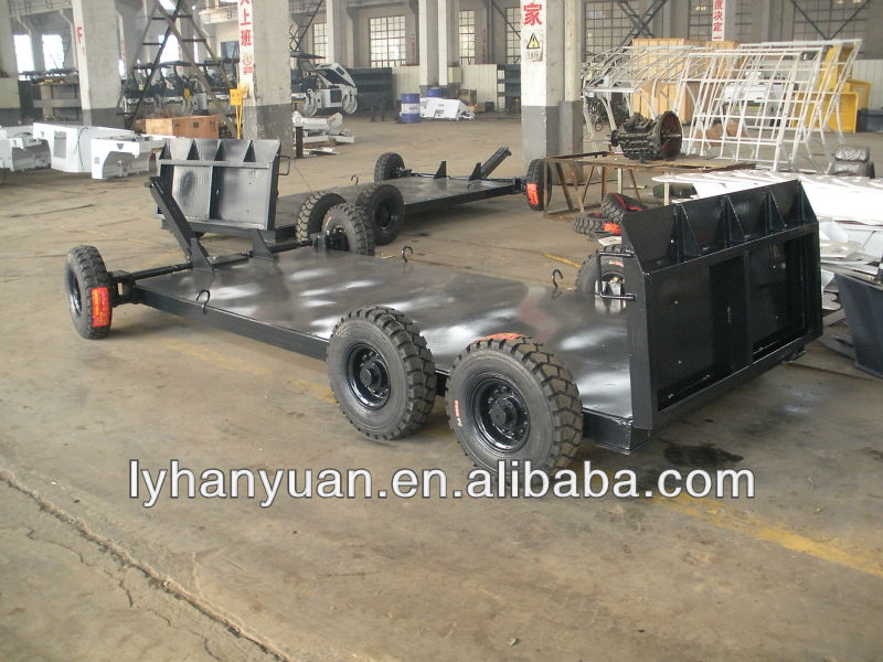 Low bed trailers for 3tons double drum road roller