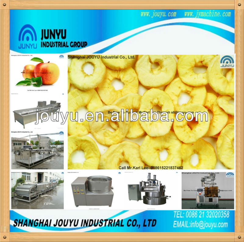 Low Fat Vacuum Frying Apple Fruit Chip Making Machine Production Line JYFA--005 Apple Washing Machine Apple Peeling Machine