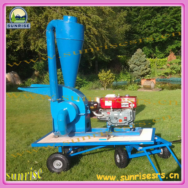 Low Noise diesel engine wood crusher machine/ diesel engin wood crusher