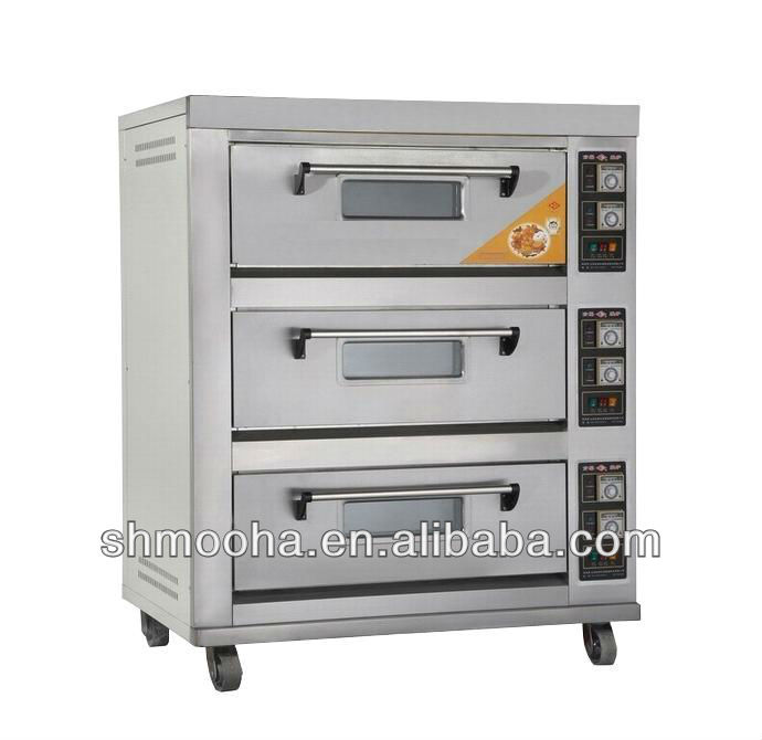 low price 3 layer 6 pan electric deck oven ( 3 decks 6 trays, MANUFACTURER LOW PRICE)