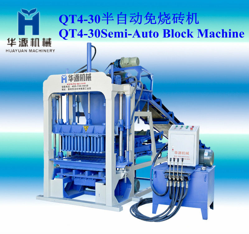 Lowest Cost cement brick machine QT4-30 semi-auto cement brick making machine price in india