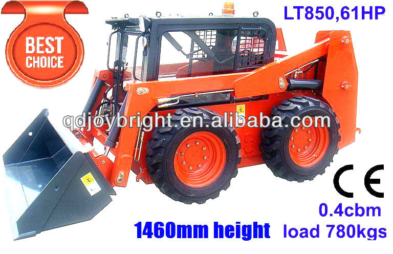 LT850 short skid steer loader,compact bulldozer in shipyard,1460mm height