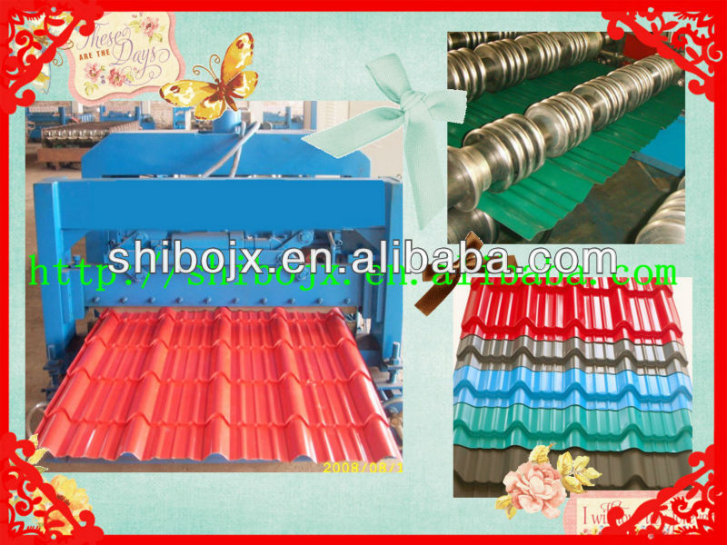 Made in China factory Glazed 820 Model Beautiful roofing tile plates forming machine